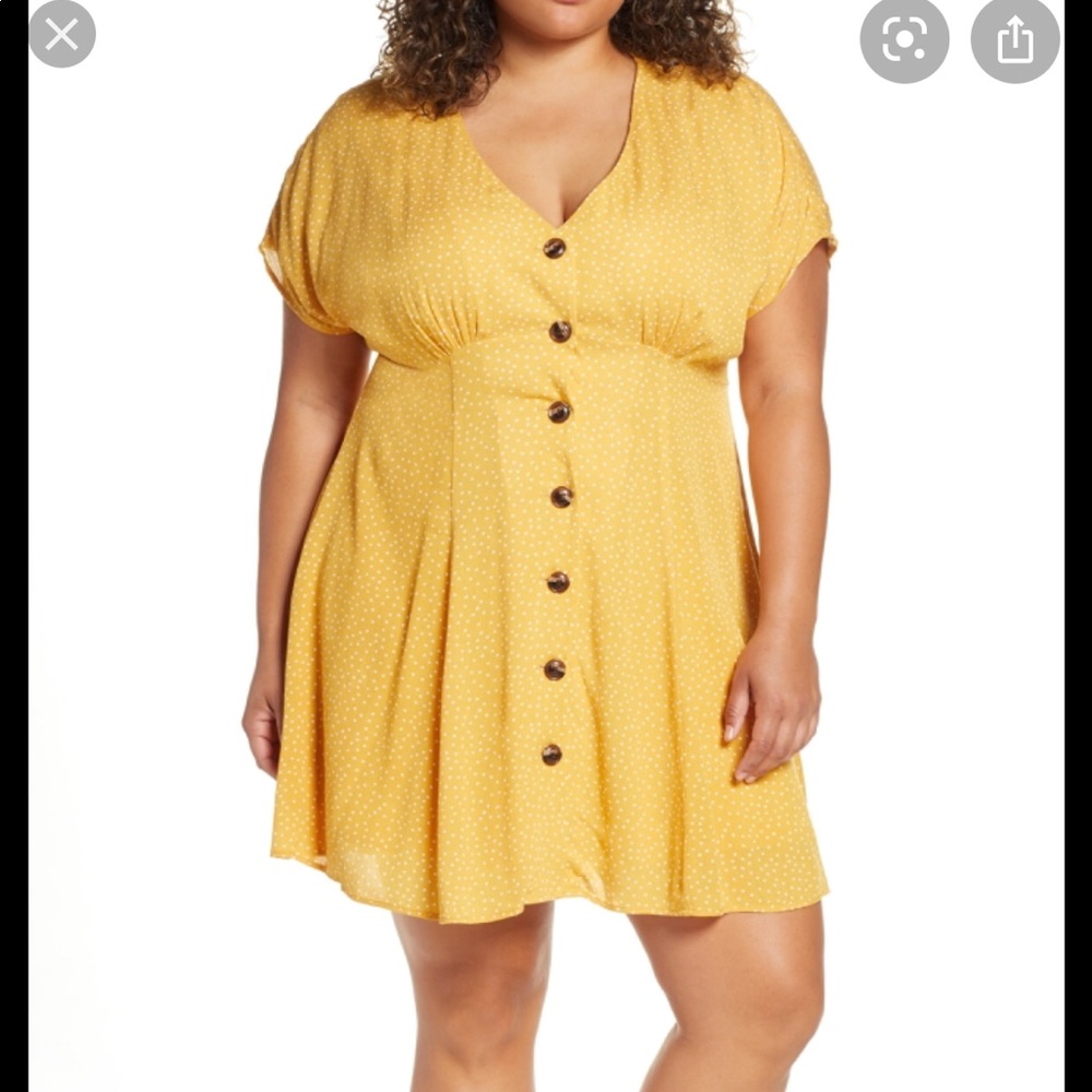 BP Nordstrom prairie button mini dress